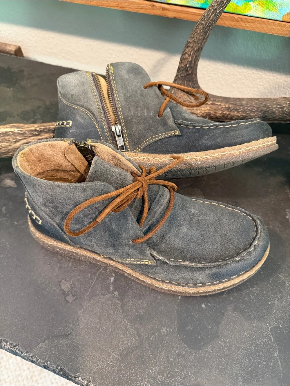 Born Suede Chukka Boots with Brown Laces